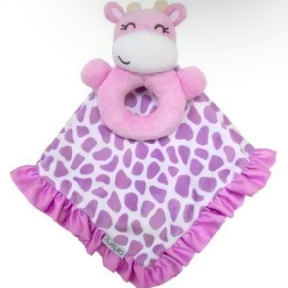 Carter's Other - Carters purple giraffe security blanket rattle plush toy baby infant girl